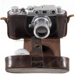 Rare FED S (1Sd) Camera with Speeds to 1/1000. 1940. With uncommon FED 2.0/50, lens cap & case.