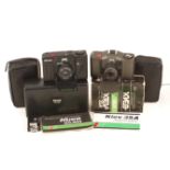 Two Rare 1990s Kiev 35 Compact Cameras. Rare KIEV-35AM Compact Camera. 1992.