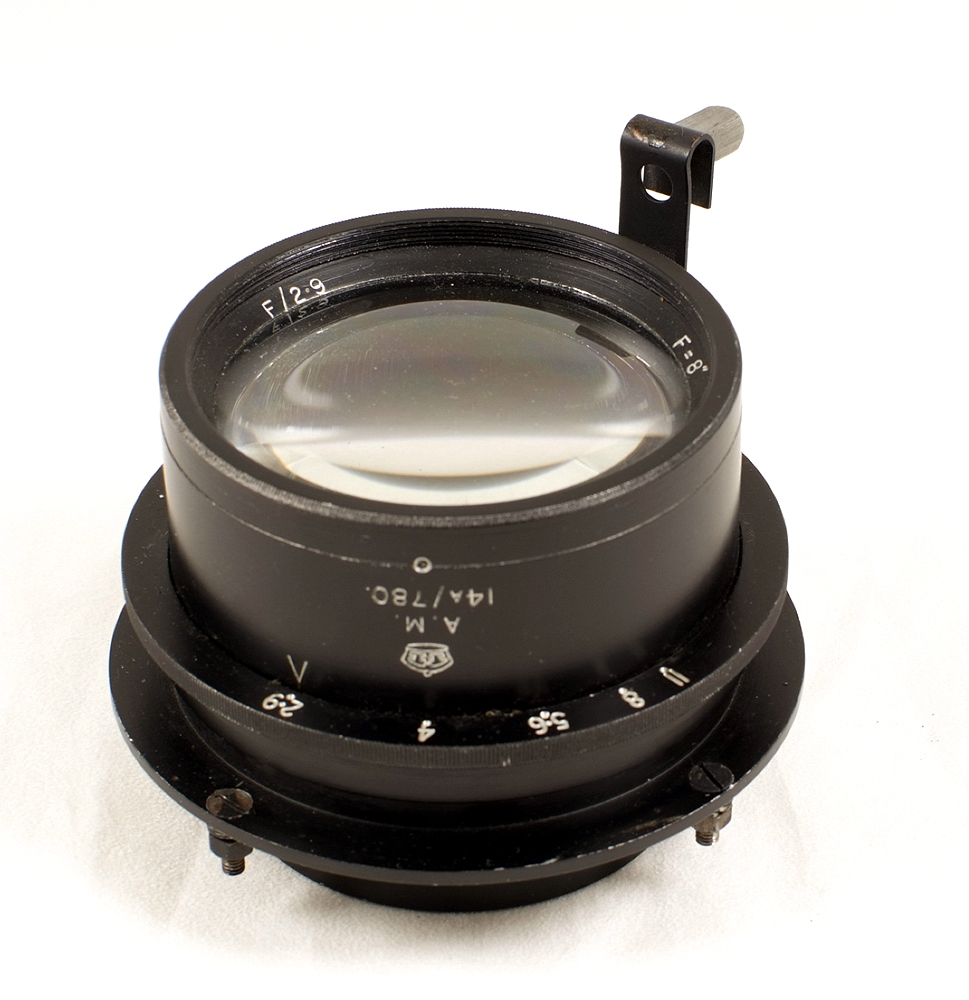 WWII Air Ministry Aerial Camera Lens (probably Dallmeyer Pentac). 8" f2.9.