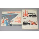 2 original 'Boevoi Karandash' Soviet Propaganda Posters circa 1950's,