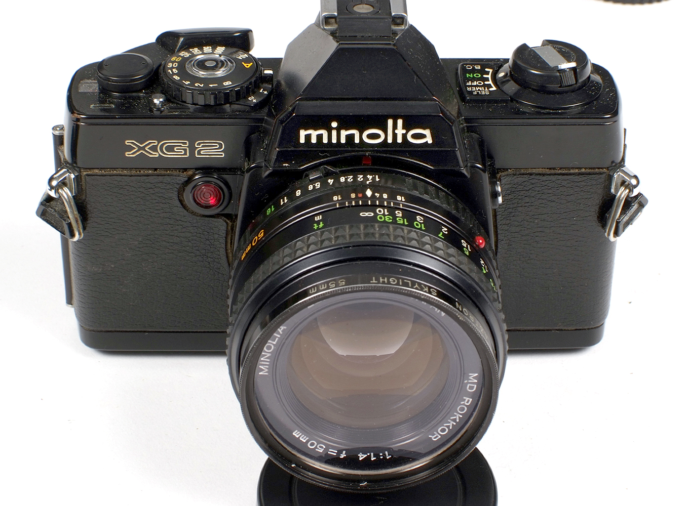 Black Minolta XG-2 with Rokkor 50mm f1,4 & 45mm f2 Pancake Lens. - Image 2 of 5