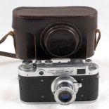 FED-2 Type A, Camera, 1956. FED 3.5/50, case.