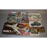 Quantity of plastic model kits: Airfix 12301 The Road to Berlin; Heller AWACS;
