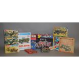 A varied selection of boxed Jeep related construction kits in a variety of different scales,