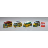Four boxed Corgi Toys diecast model cars, 217 Fiat 1800, 226 Morris MIni Minor,