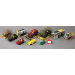 Six boxed/carded Jeep models of plastic or tinplate construction, by Marx and others,