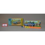 A boxed Corgi Toys 440 Ford Consul Cortina Super Estate Car in blue with golfer, caddy and gold bag,