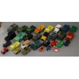 A selection of unboxed Jeep, mostly larger scale models made of plastic,