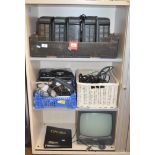 Vintage gaming: five Xbox consoles; Sega Mega Drive; Playstation controllers; Amstrad monitor;