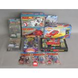 Quantity of Marvel and DC toys: Kenner Superman Super Coupe; Toy Biz Captain America Turbo Coupe;