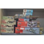 10 x Airfix plastic model kits, all 1:72 scale aircraft, includes: A50097; A50129; 6002-4; etc.