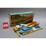 A boxed Corgi Toys GS 31 'The Riviera Gift Set', containing Buick Riviera in pale blue, red trailer,