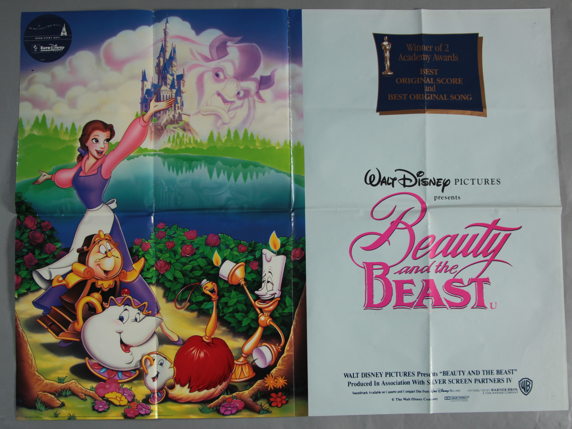 Seven Disney / Family genre British Quad Film Posters including- Beauty and the Beast (2 different - Image 2 of 4