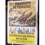 Charlton Heston film posters including Major Dundee (27 x 41 inch, USA printed Spanish one-sheet),