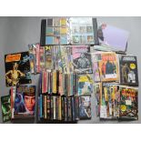 Star Wars collection including a Trading card binder with cards from 1977 plus magazines,