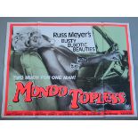 10 Adult X certificate British Quad film Posters including Russ Meyers "Mondo Topless",