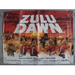 Ten vintage British Quad film posters including Zulu Dawn, Straw Dogs / Death Weekend (double-bill),