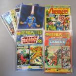 7 comics in EX - NM condition including Avengers no 100 (Barry Smith art),