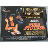 Pulp Fiction 1994 Original British Quad film poster starring John Travolta & Uma Thurman directed