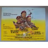 "The Wild Geese" original British Quad film poster starring Roger Moore,