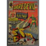 Daredevil #2 Marvel Comic featuring Electro and The Thing 9D UK variant in GD condition.