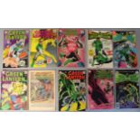 10 Green Lantern DC comics including No 48 x2, (one with cover missing), 54, 63,