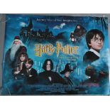 Harry Potter and the Philosophers Stone double-sided British Quad film poster in excellent rolled
