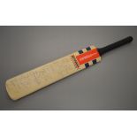 Gray Nicolls autograph cricket bat, bearing signatures of mainly Warwickshire players, inc.