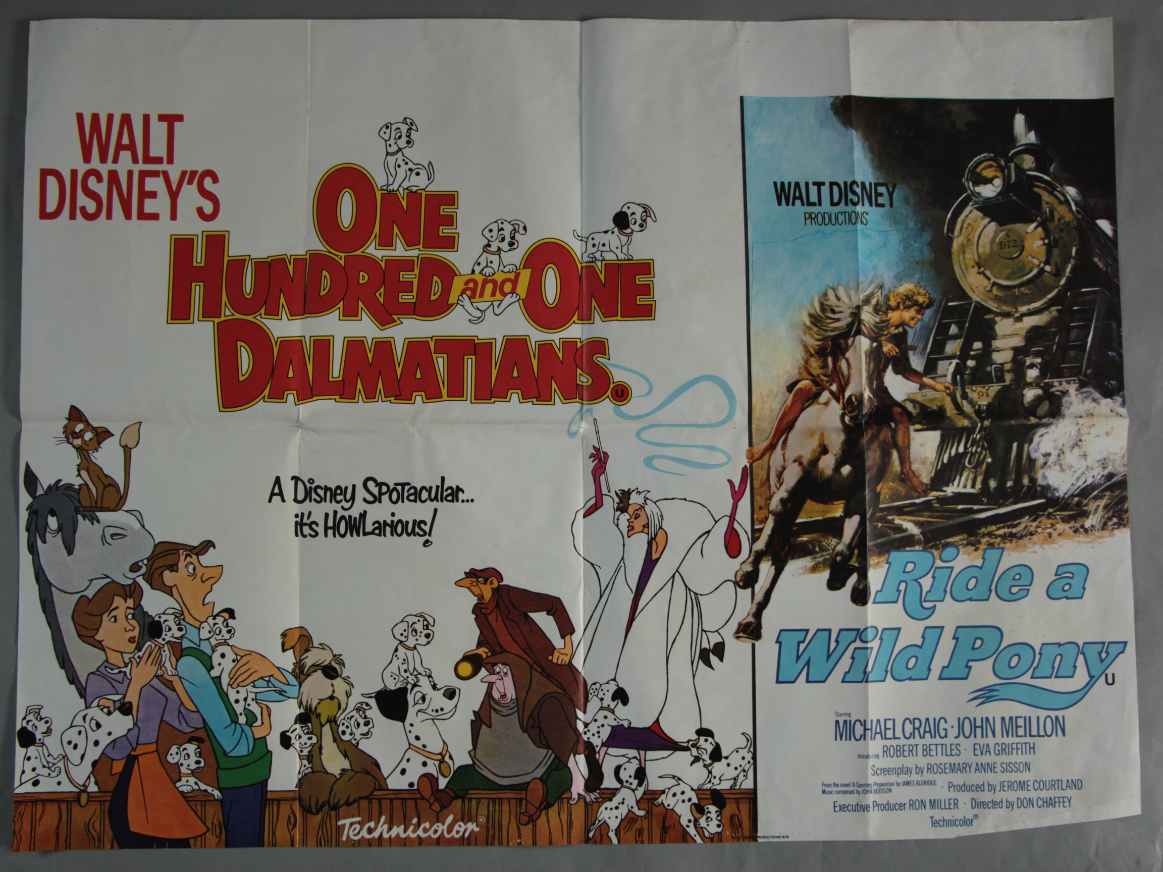 Seven Disney / Family genre British Quad Film Posters including- Beauty and the Beast (2 different - Image 3 of 4