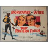 A collection of 10 British Quad film posters including Morecambe & Wise in "That Riviera Touch",