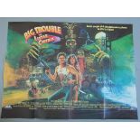 "Big Trouble in Little China" 1986 original first release British Quad film poster measuring 30 x