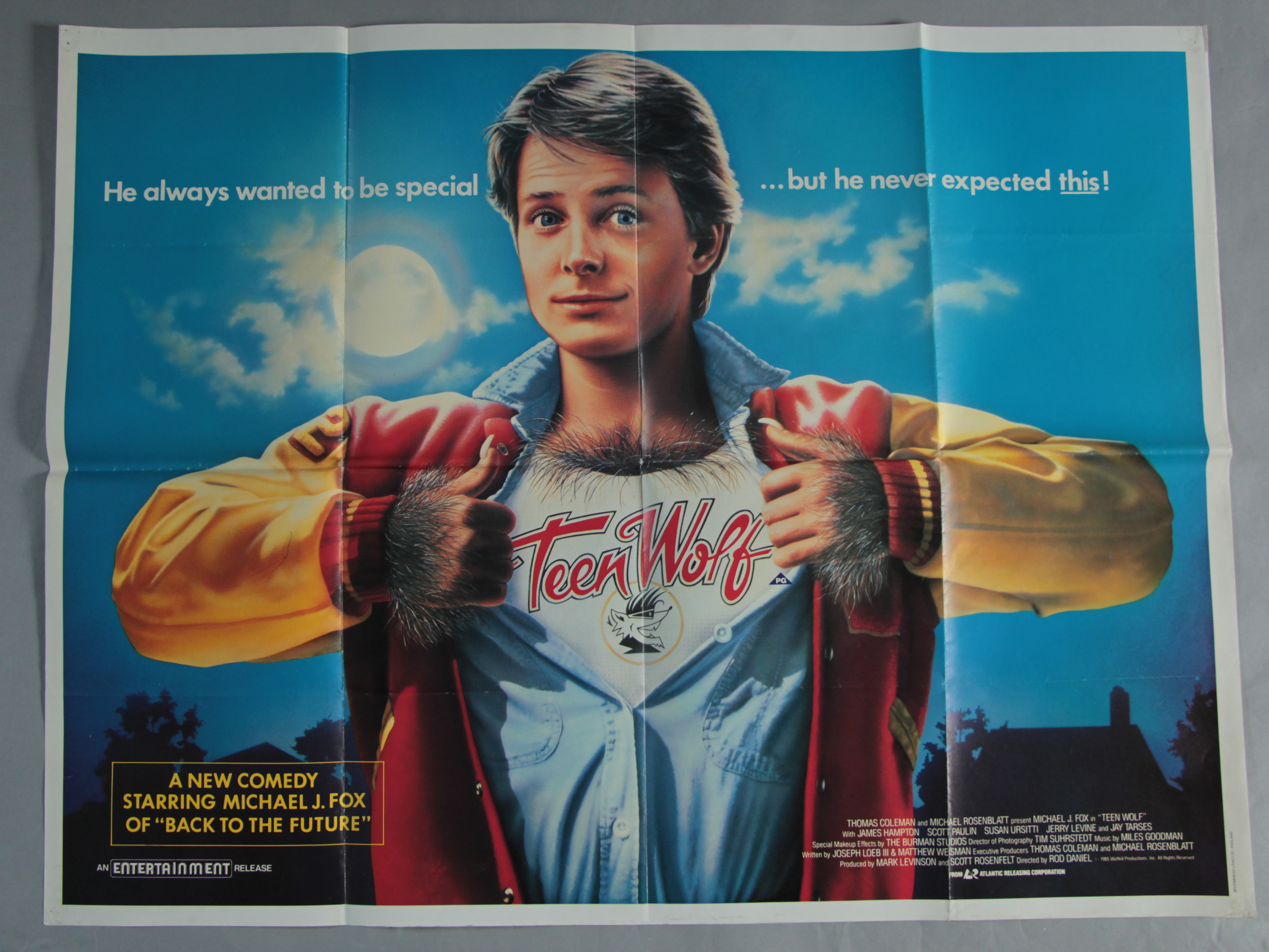 30 British Quad Film Posters mainly from 1980's including- Teen Wolf, Pretty in Pink, Stand by Me,