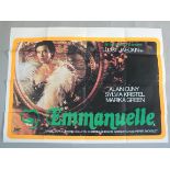 "Emmanuelle" original X Certificate British Quad Film Poster starring Sylvia Kristel,