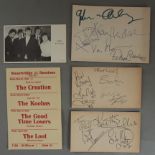 Them Decca Records photo signed on reverse plus a signature card from Stourbridge Town Hall where