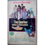 The Beatles "Yellow Submarine" original US 60 x 40 inch film poster from 1968 featuring psychedelic