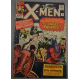 X-Men #5 Marvel comic featuring Magneto and his evil mutants. 9D UK variant in GD condition.