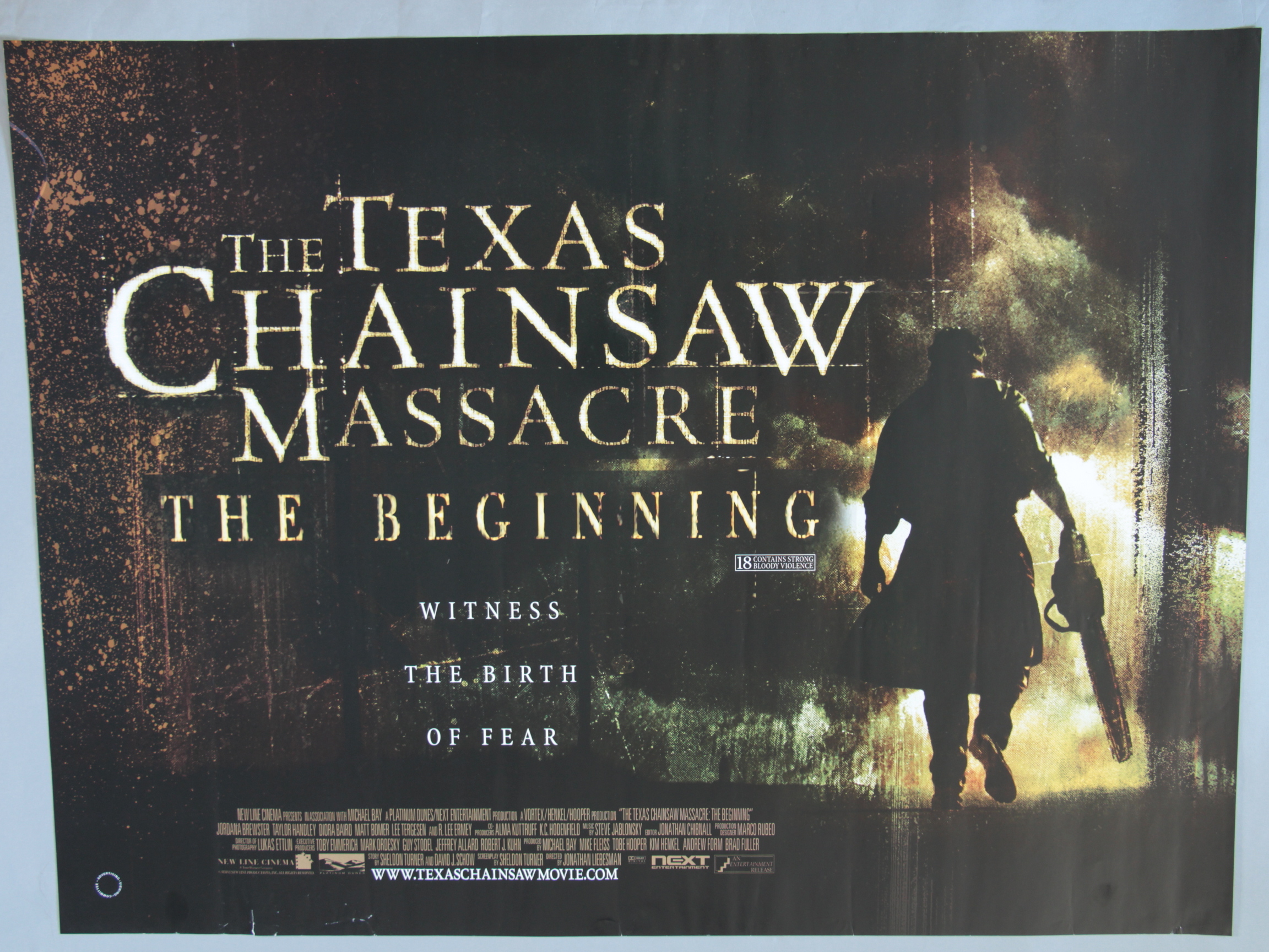 Large collection of modern film posters in excellent rolled condition including- Texas Chainsaw