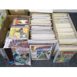 3 boxes mainly modern UK & US comics inc US titles - The Defenders no 36 - 98 with gaps,