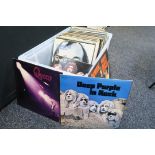 Box of LPs inc Queen I & II, Deep Purple In Rock, Groundhogs - Hogwash, Wings, Blondie, Thin Lizzy,