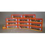 OO gauge, Hornby, 12 x LNER coaches, all Gresley Suburban or Thompson Suburban,