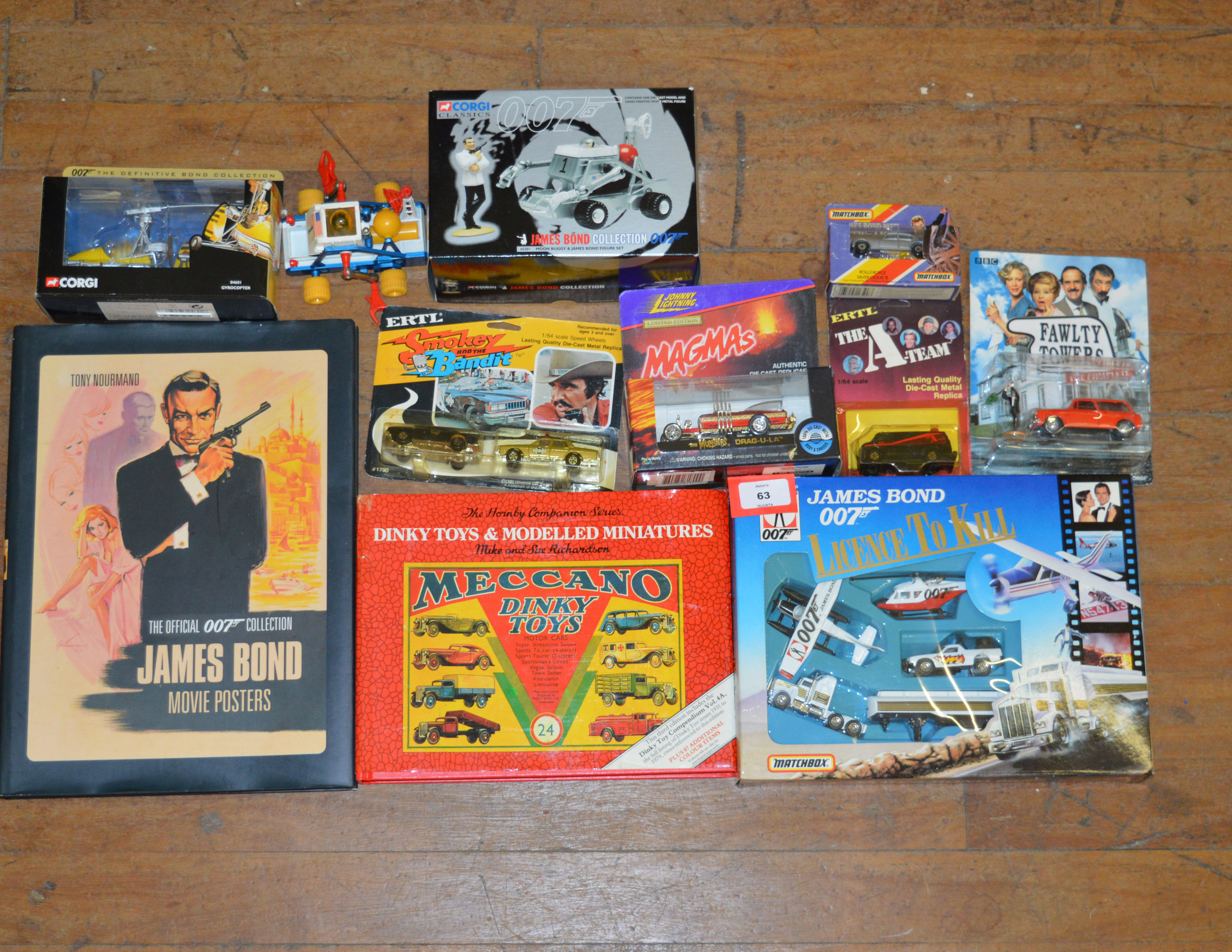 A small quantity of TV and Film related diecast models by Corgi, Matchbox and others, mostly boxed,