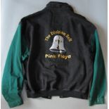 Pink Floyd Division Bell tour crew jacket M/M size denim black jacket with green sleeves and Bell