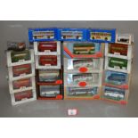 Sixteen boxed EFE diecast bus and coach models in 1:76 scale together with three boxed B-T models