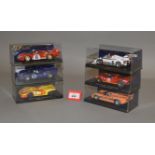 Six Fly/GBTrack slot cars: GB1; C29; A165; C38; 88046; C31. Boxed, overall appear VG-E.