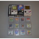 Nintendo Game Boy and accessories: Game Boy; Game Boy Pocket, boxed; 12 x games (Super Mario Land,
