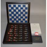 Franklin Mint Battle of Waterloo Chess Set. VG.