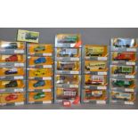 25 x Corgi diecast commercial vehicles, including vans. All VG in grey window boxes.