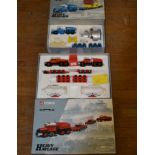 Two Corgi Heavy Haulage sets: 18001 Econofreight Heavy Transport Ltd Scammell Contractor with