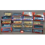 20 x Corgi Original Omnibus Company diecast model coaches, all Wallace Arnold and Shearings.