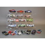 19 x unboxed slot cars, mostly Scalextric. Conditions vary.
